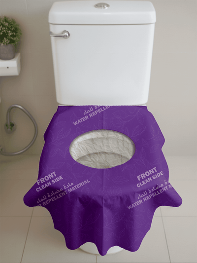 Place it over the toilet seat, ensuring full coverage.